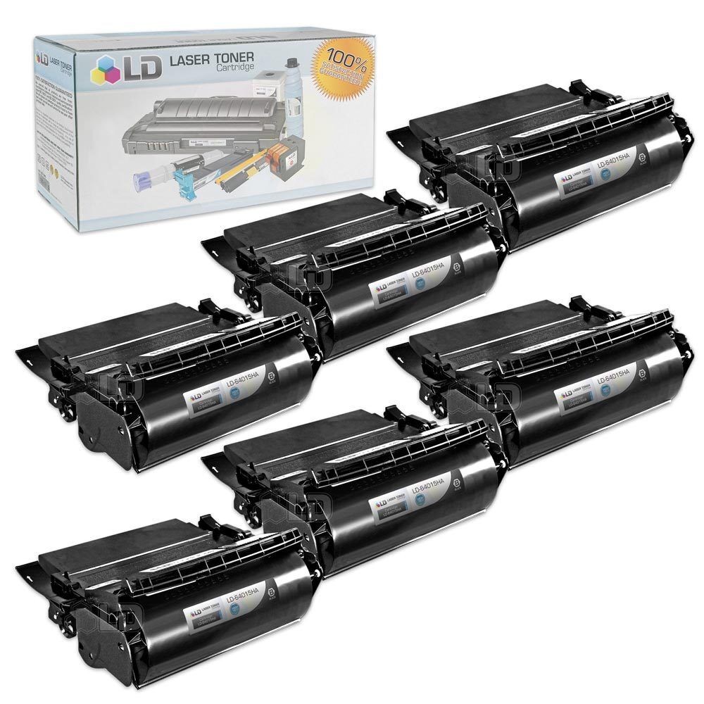 LD 6 Pack 64015HA Black Laser Toner Cartridge for Lexmark T640 T642 T644 T640dtn