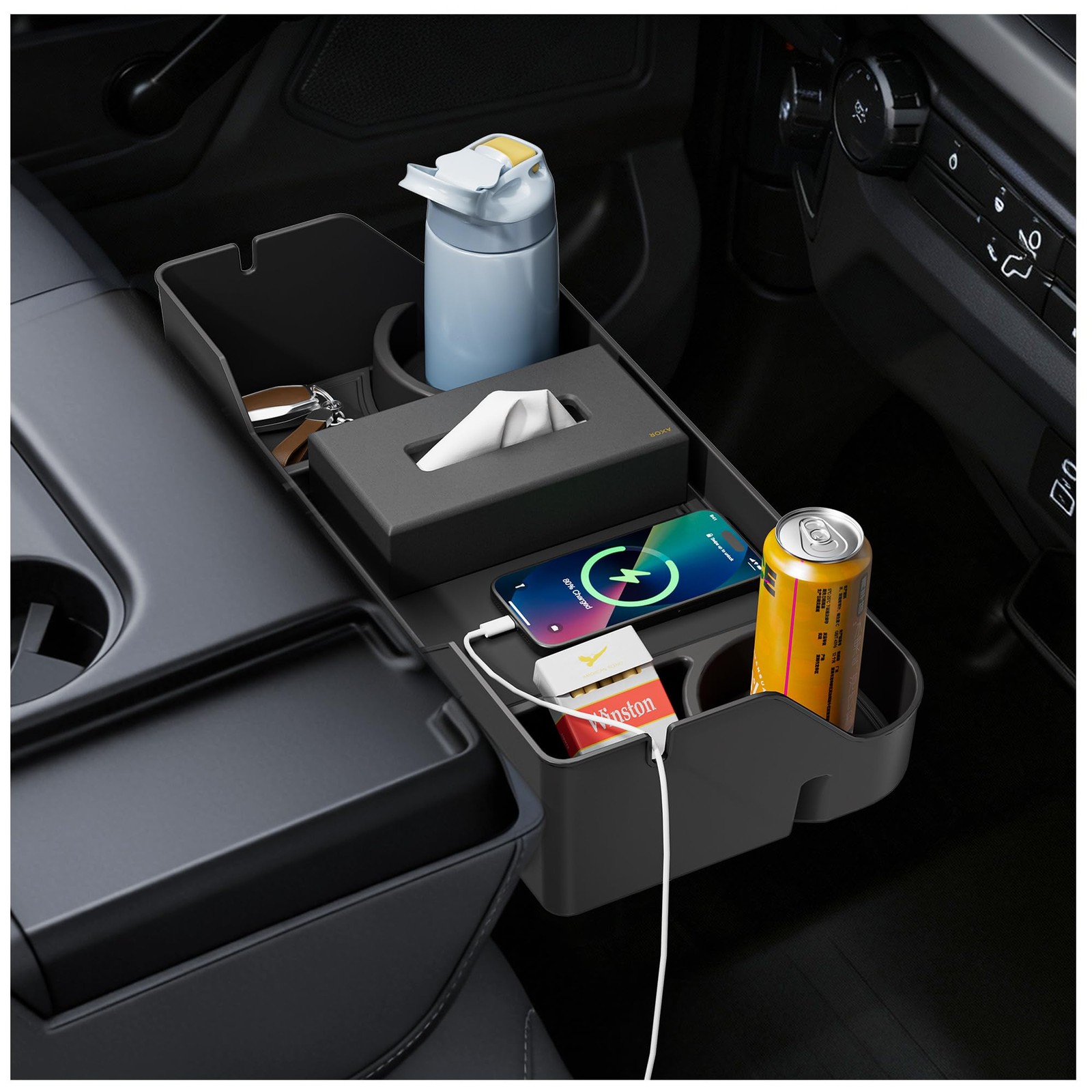 2026 Upgraded Front Center Seat Headrest Organizer Compatible with 2011-2025 ...