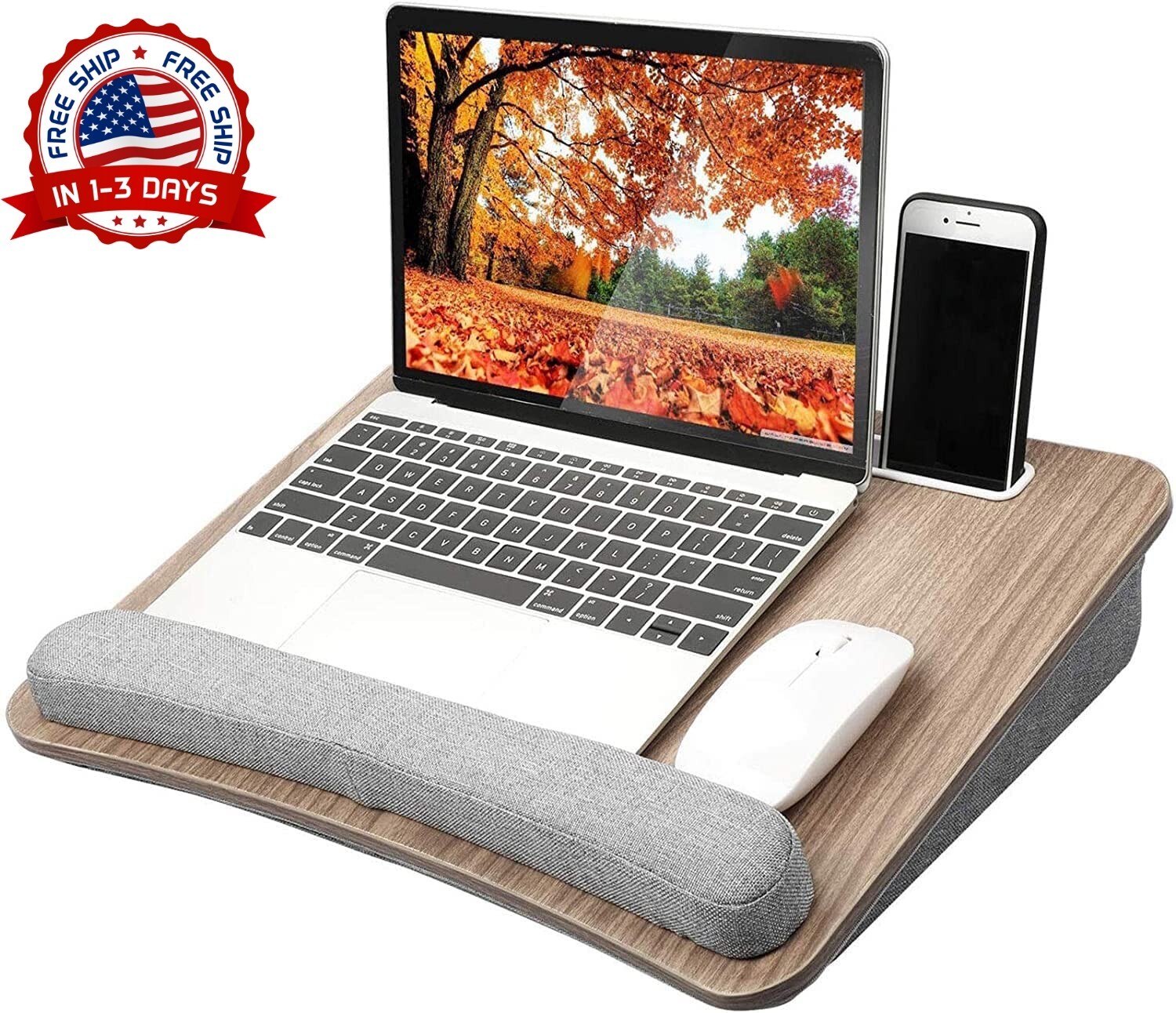 Mesita para laptop bandeja mesitas mesa para cama portatil comodo no se desliza