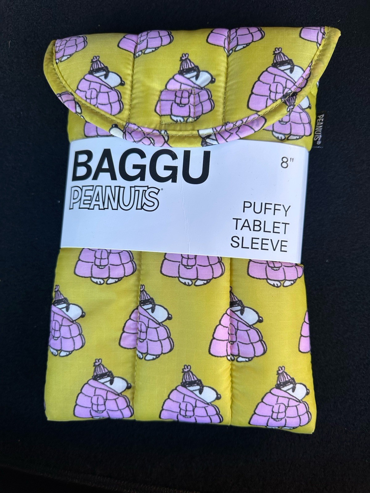 Baggu 8” puffy tablet sleeve - Snoopy Puffer Jacket, New