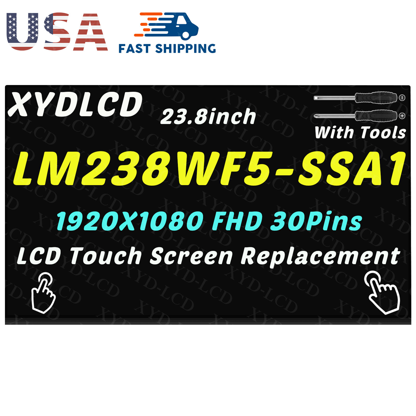 New LM238WF5-SSA1 23.8in FHD HP LCD LED Touch Screen Display LM238WF5(SS)(A1)