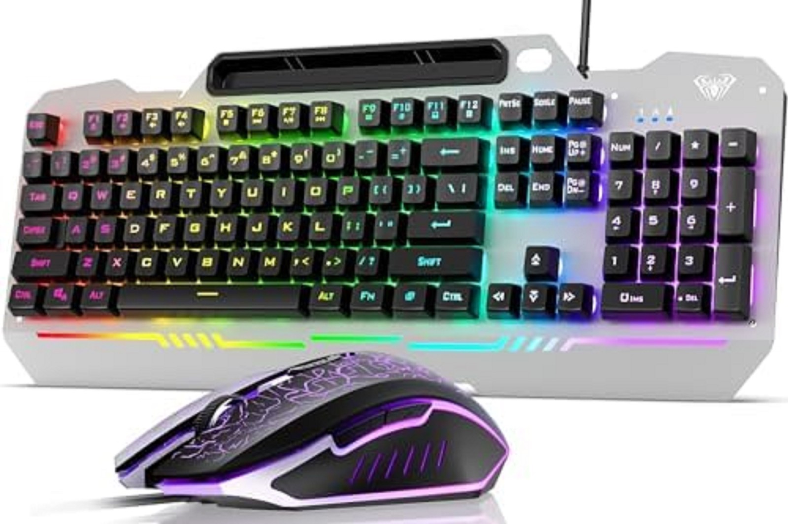 Teclado Y Mouse Inalambrico Gamer Razer Croma Gaming Iluminacion Teclas Para Pc