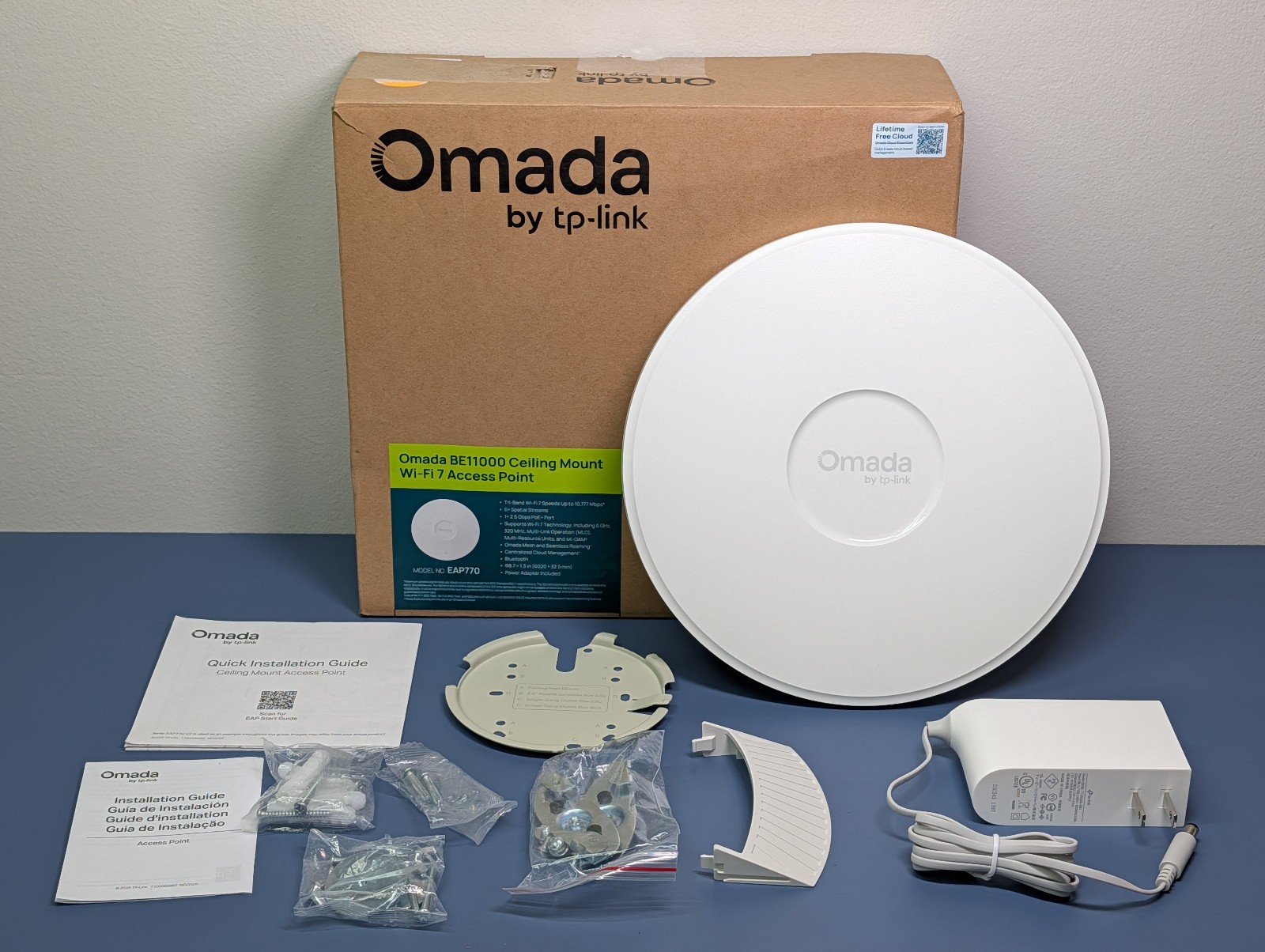 TP-Link Omada EAP770 BE11000 Tri-Band WiFi 7 Access Point 2.5G PoE+ V2