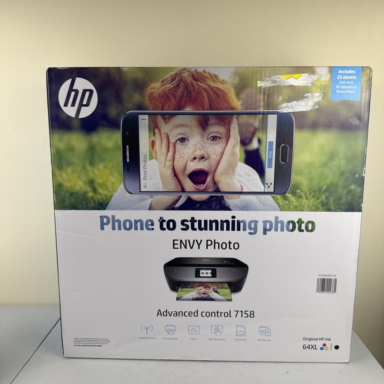 HP Envy Photo Advanced Control 7158 Wireless Inkjet Printer Copy/Scan New in Box