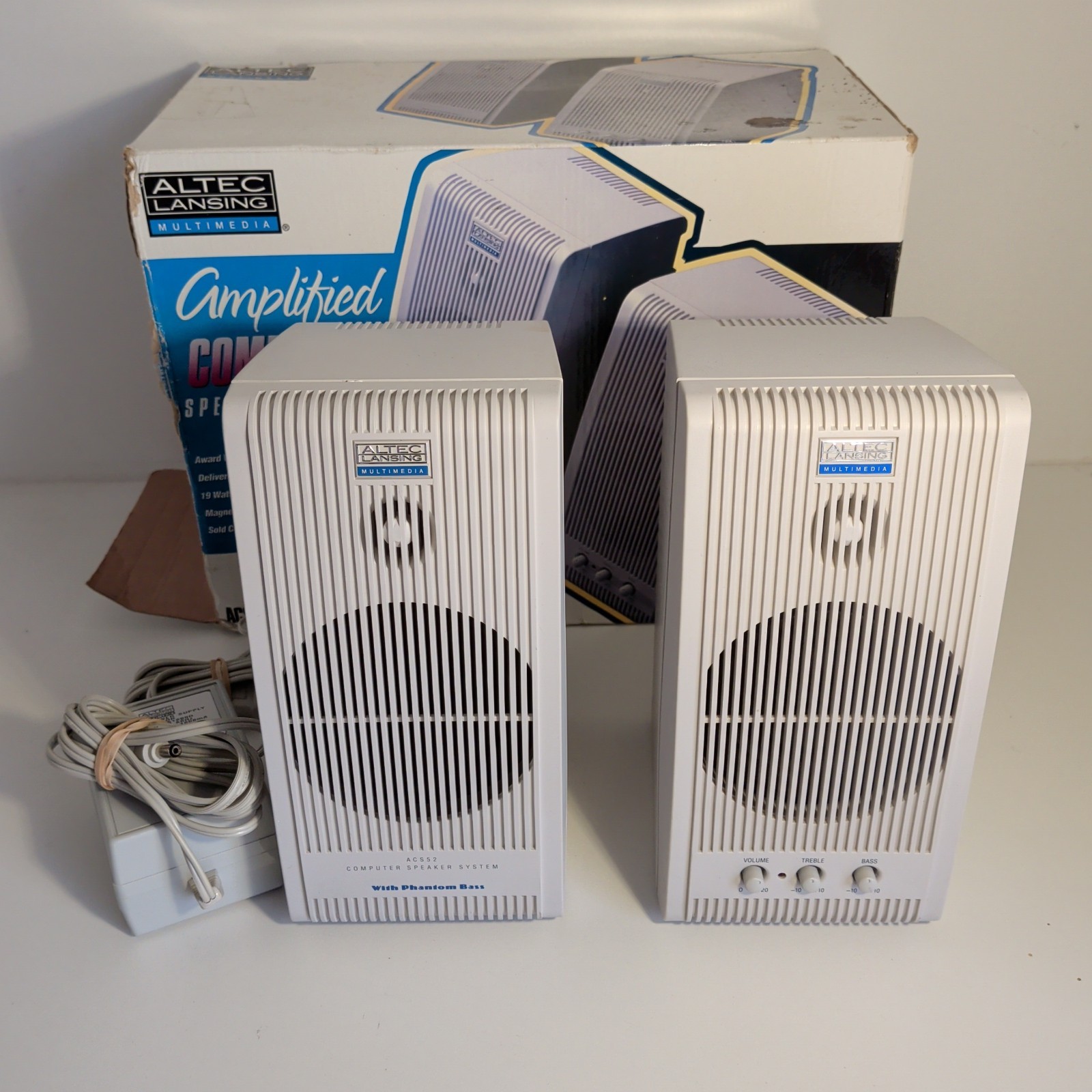 Vintage Altec Lansing ACS52 Computer Speakers With Box
