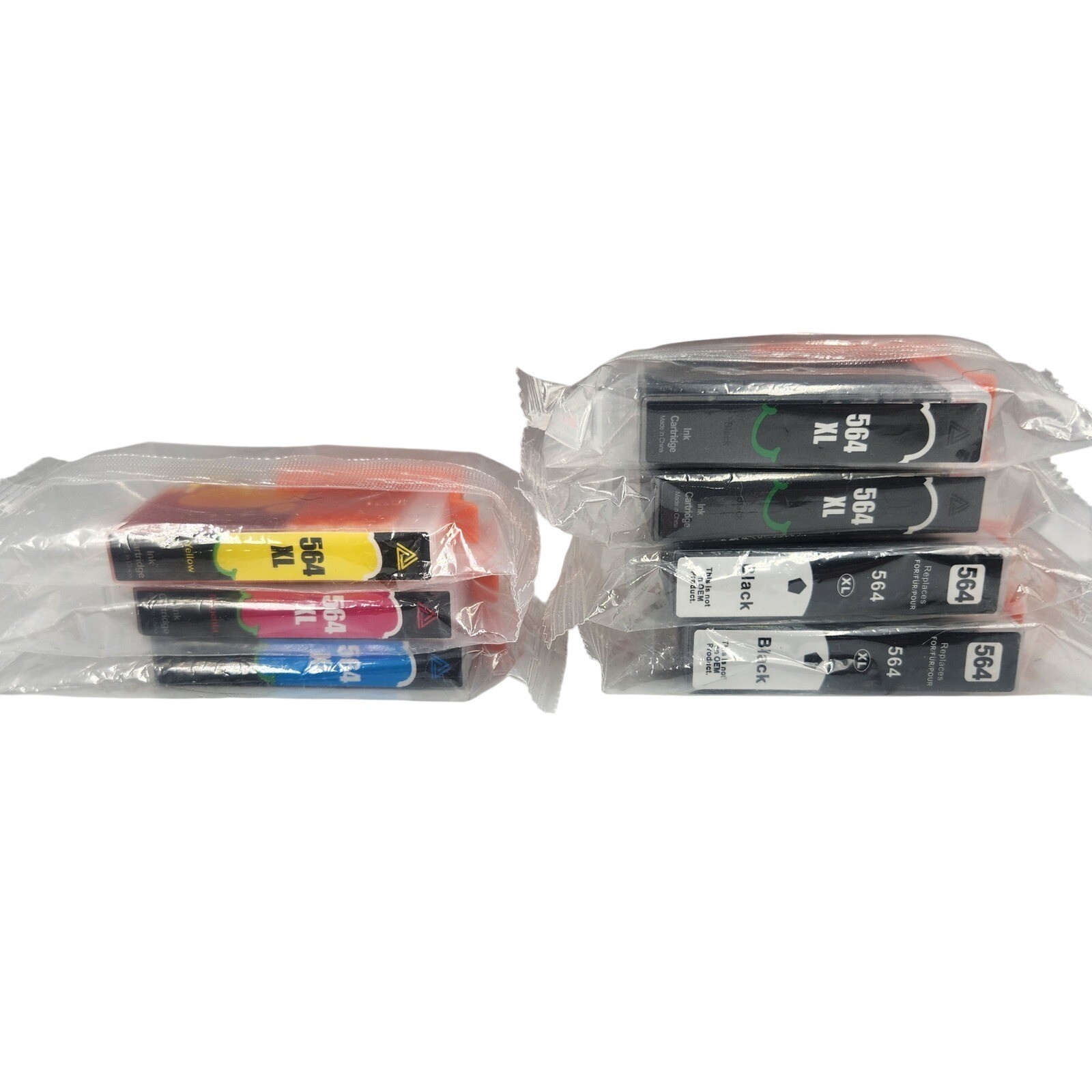 Non OEM Compatible HP 564XL Ink Cartridges 4 Black & 1 each Cyan Magenta Yellow