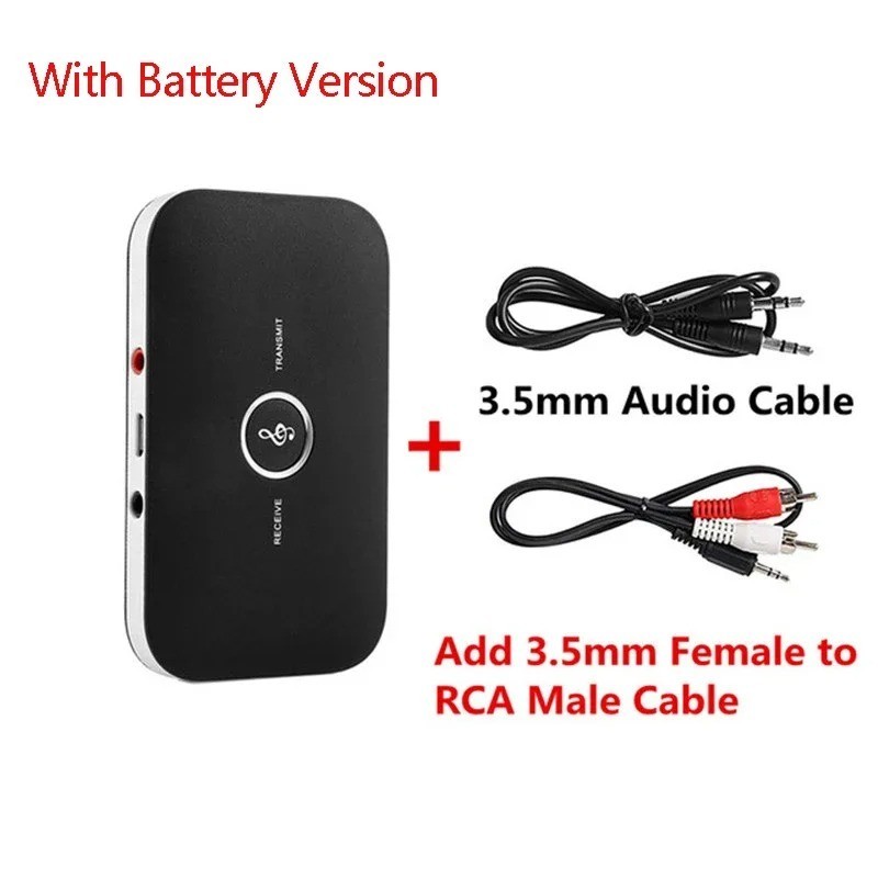 Bluetooth 5.0 Transmitter Receiver 2 IN 1 Wireless Audio 3.5mm Jack Aux Adapter