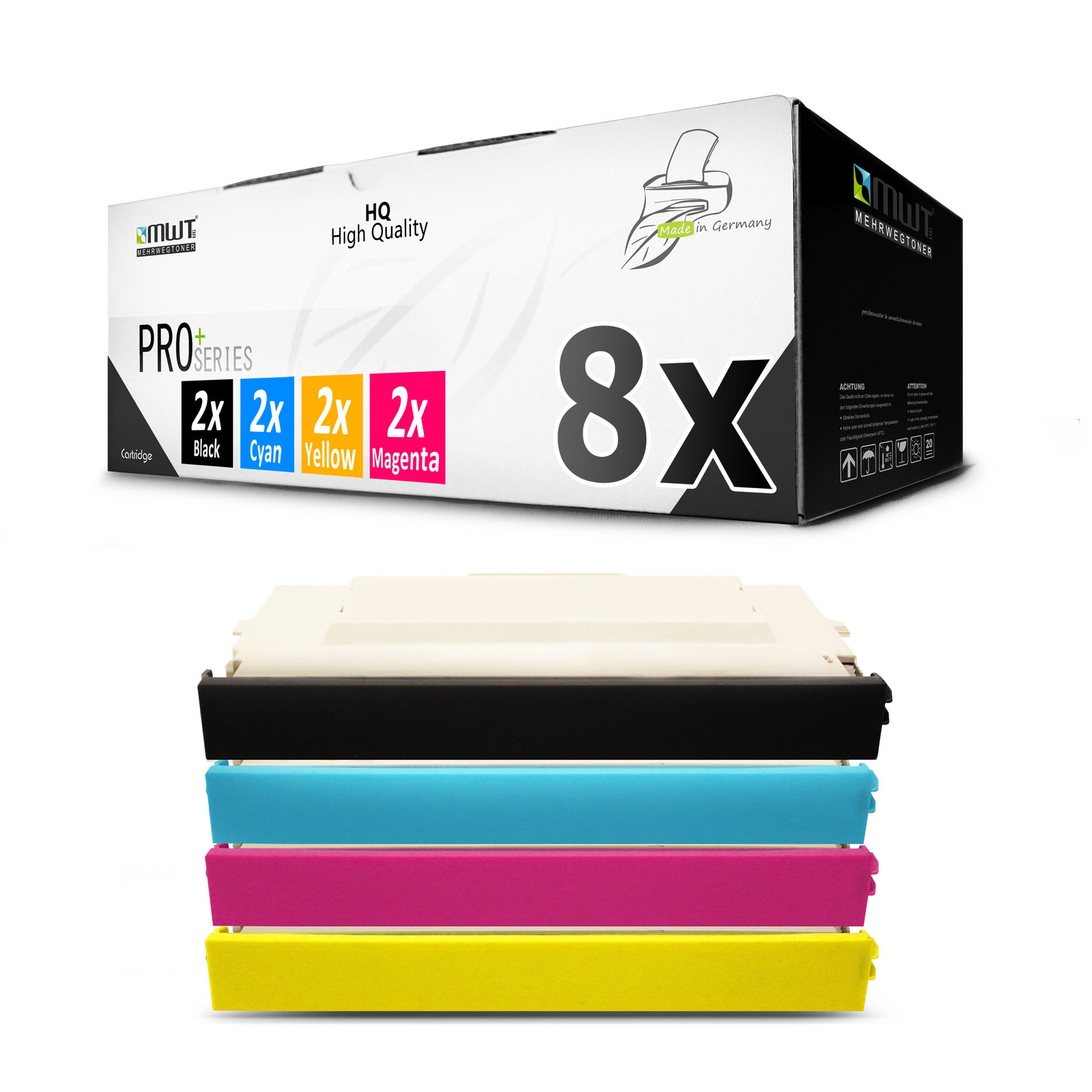 8x Toner for Lexmark C 500 N CMYK