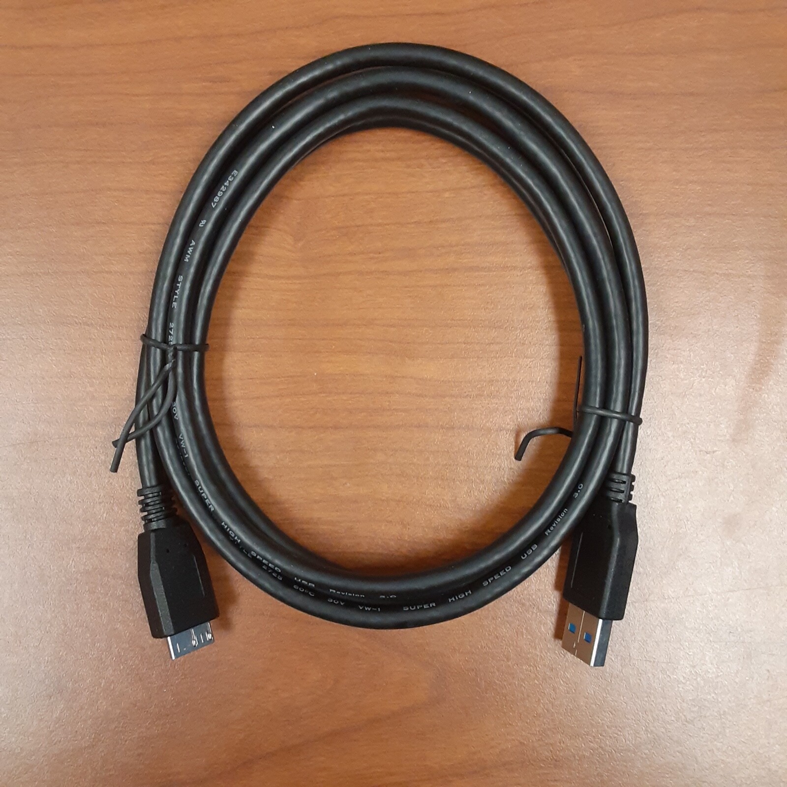 USB Cable, 3.0 Plug A-Micro B, 6' Long