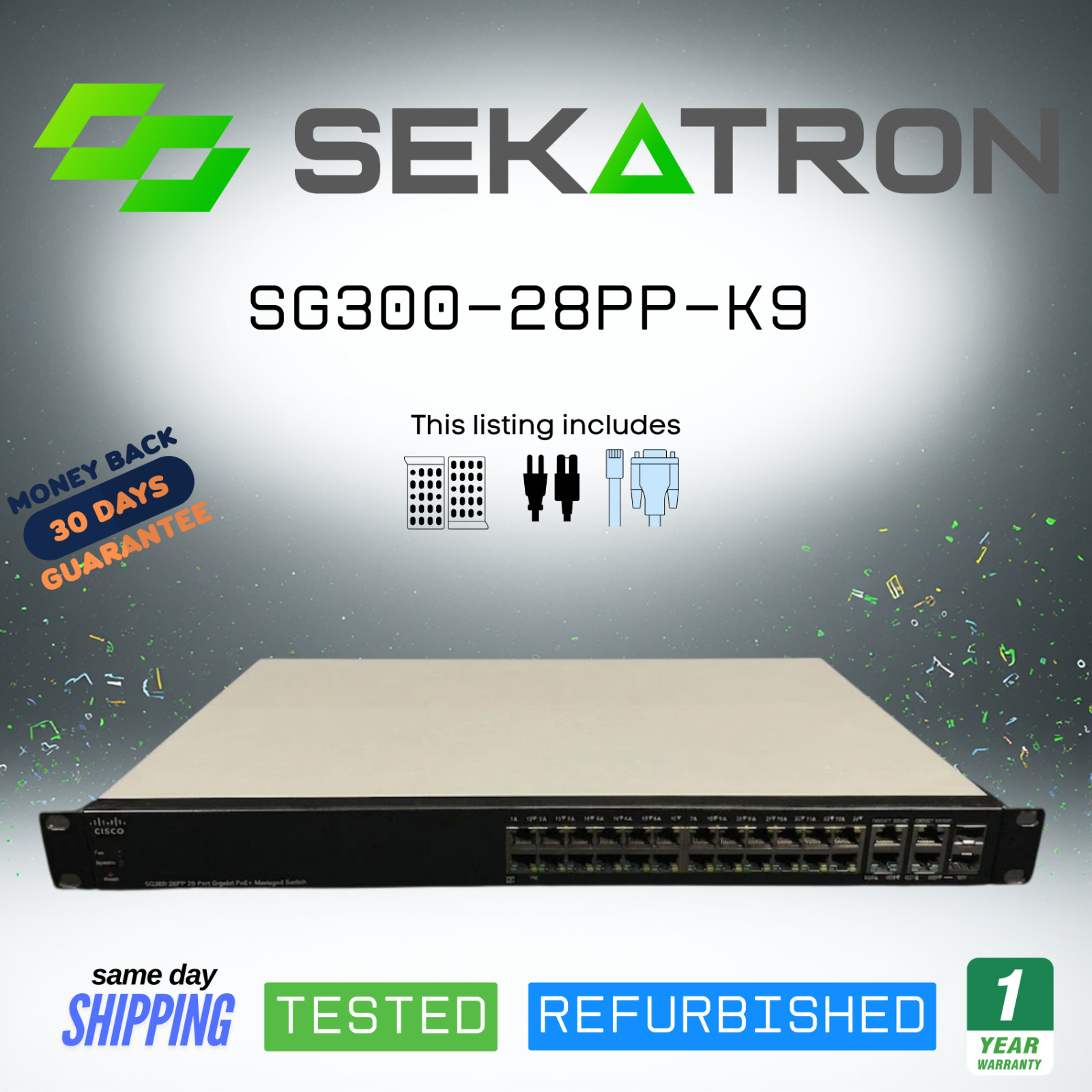 🔀 Cisco SG300-28PP-K9 28-Port Gigabit PoE+ Managed Switch ⚡FastShip