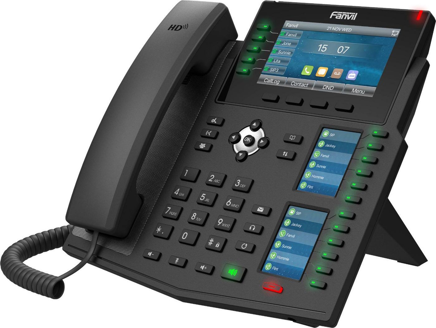 Fanvil X6U_V2 IP Phone Black 20 Lines LCD Wi-Fi ~E~