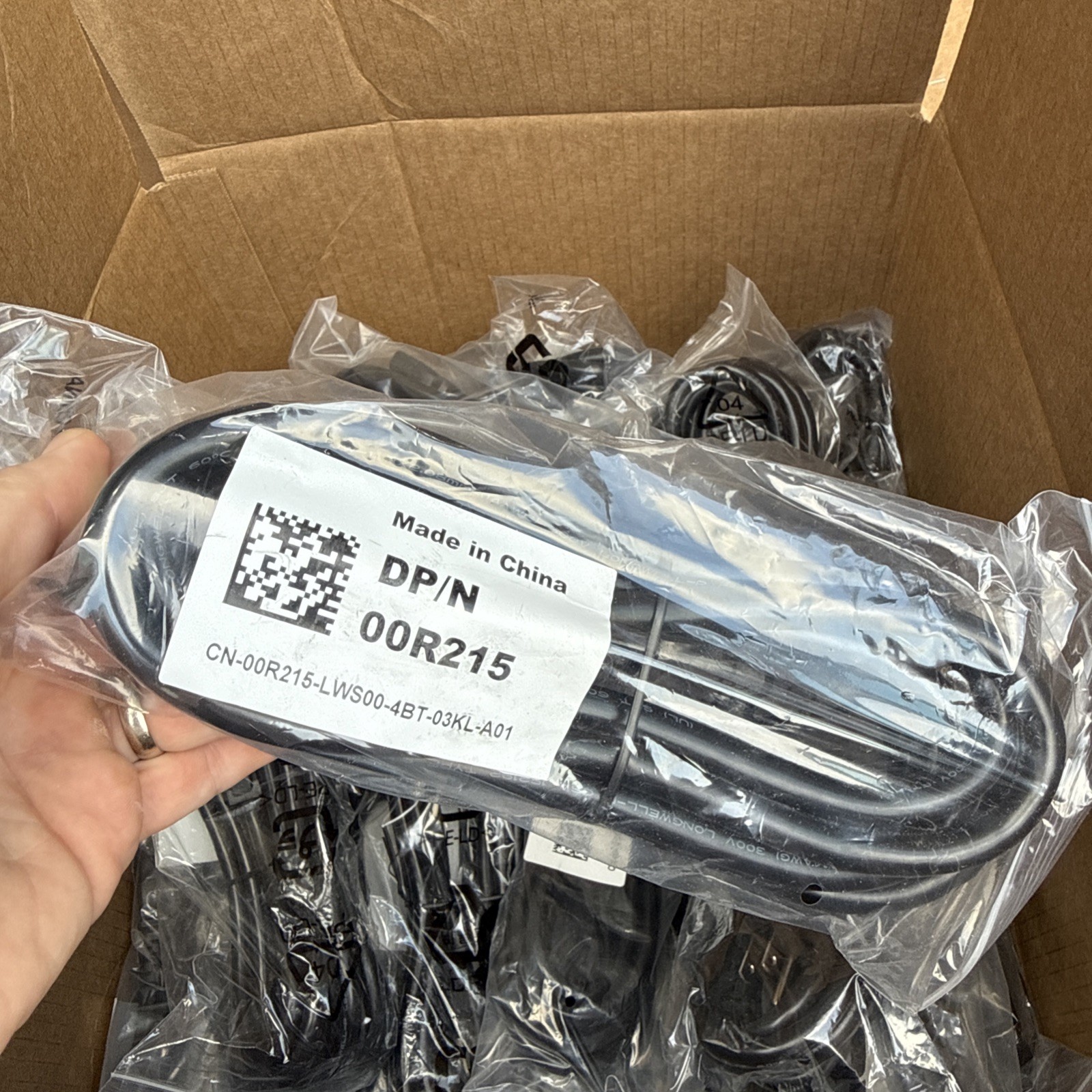 Lot 50 NEW Genuine OEM Dell 10' Power Cord Heavy Duty 3 Prong C13 14AWG 00R215