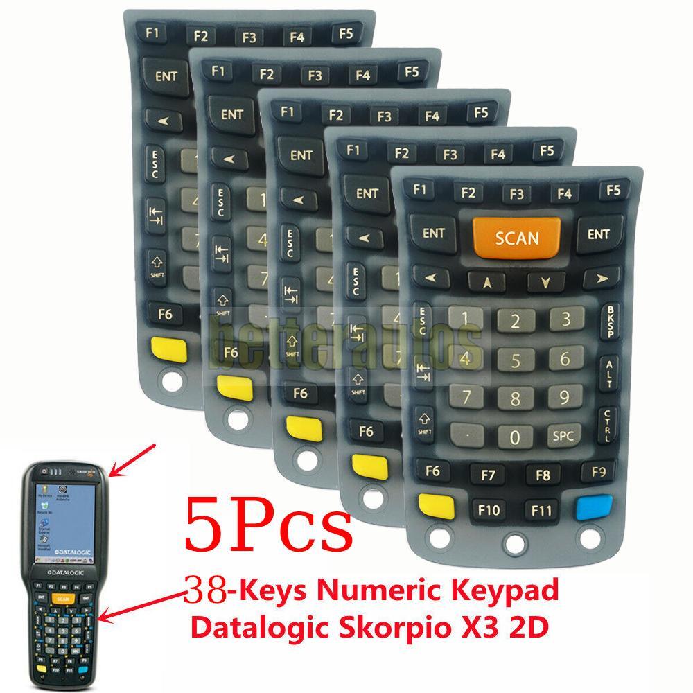 5Packs 38-Keys Numeric Keypad Replacement for Datalogic Skorpio X3 2D Scanner