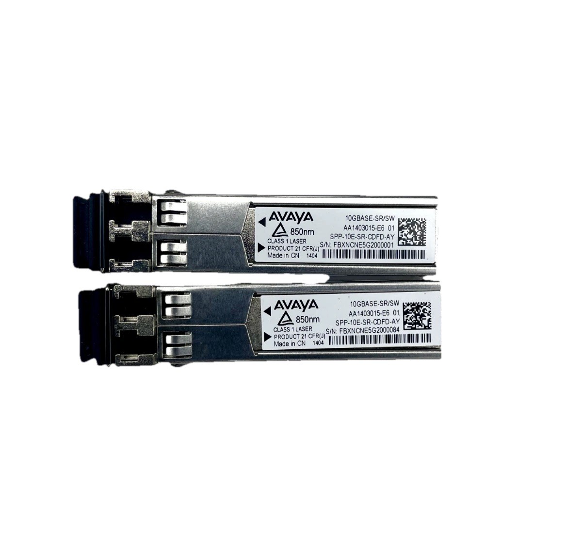 (Lot of 2) Avaya Original Genuine 10GbE SW SFP+ 10GBASE-SR/SW Transceiver
