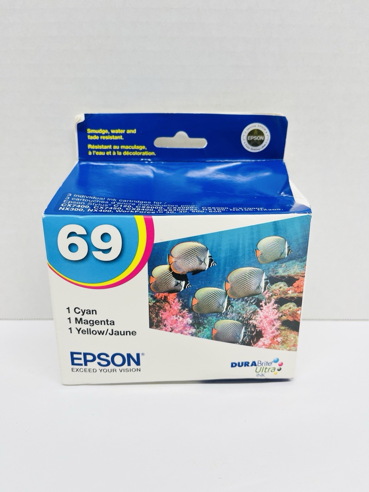 Genuine Epson 69 Cyan Magenta Yellow Ink Cartridge Combo Pack Exp 7/2010