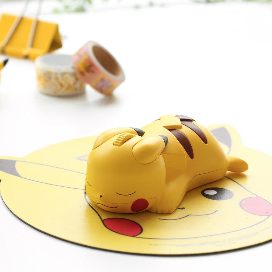 Pokemon Pikachu Figure Wireless Bluetooth Mouse 1200 DPI 8m USB Receiver Yellow