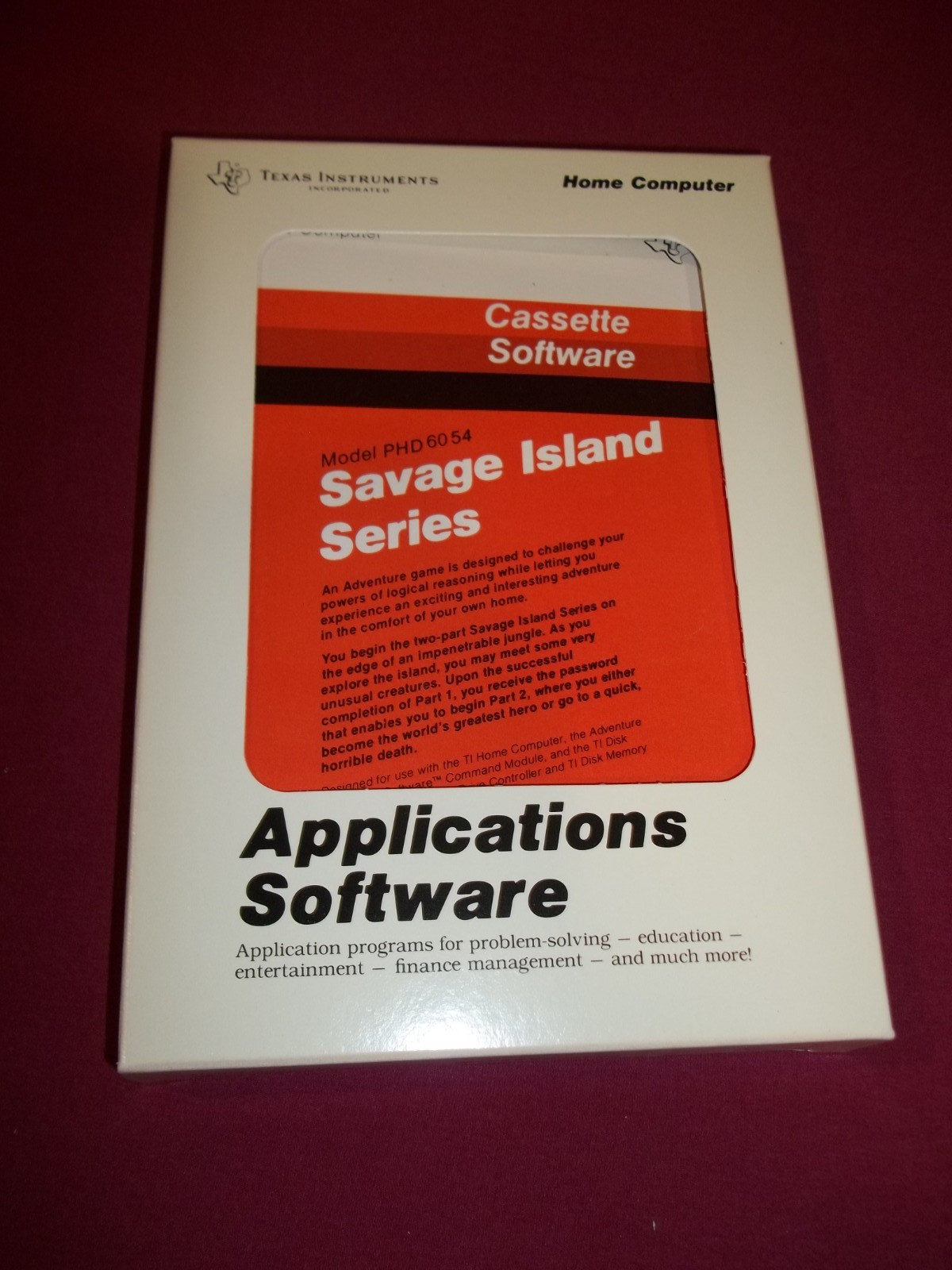NEW TI-99/4A TI-99/4 Tape SAVAGE ISLAND SERIES Software SCOTT ADAMS ADVENTURE