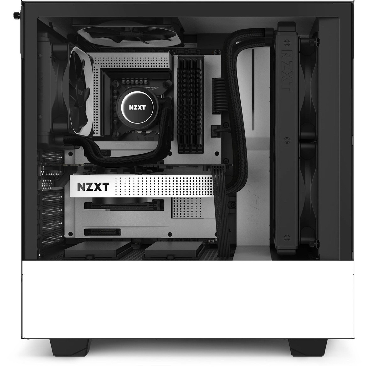 NZXT H510 Mid-Tower ATX Desktop Computer Case Black, Compact, Tempered Glass
