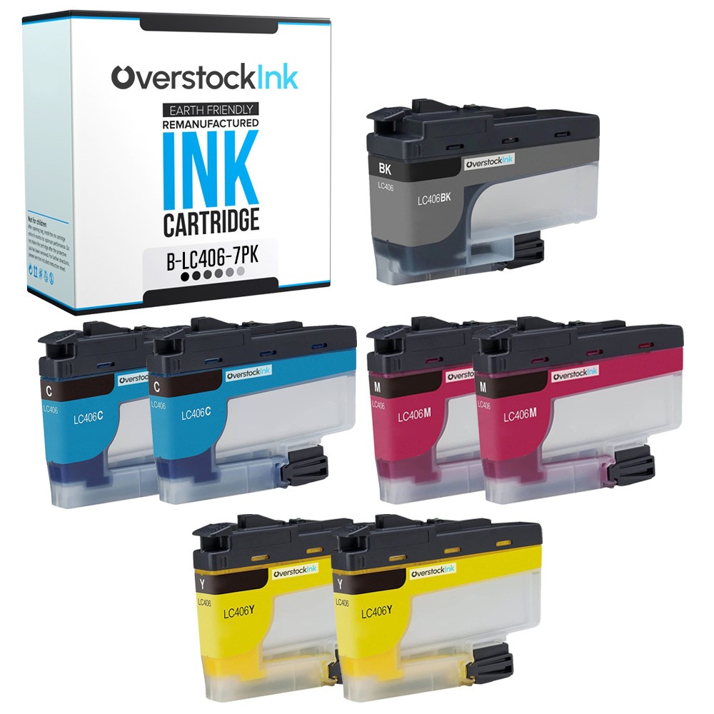 7PK Compatible OSI LC406 Printer Cartridges fits Brother MFC-J5855DW, J5955DW