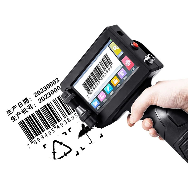 Handheld Inkjet Printer Prints Expiry Date Serial Number and Batch on Cartons