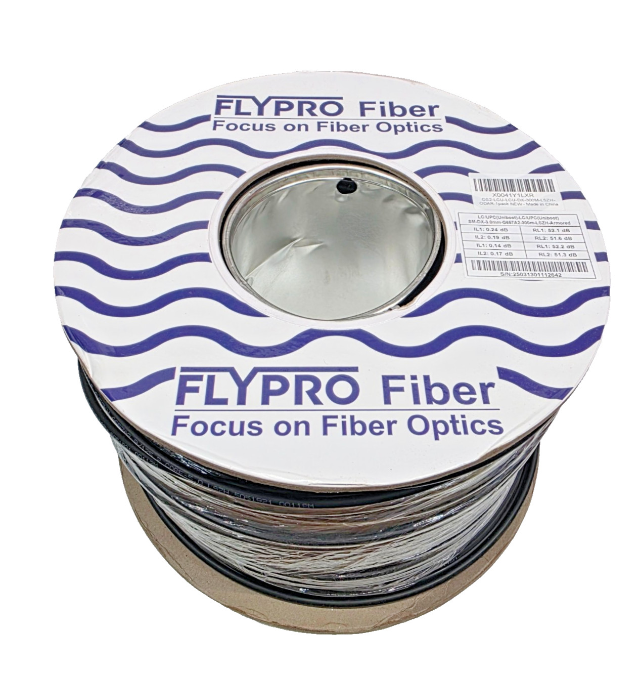 FlyPRO Fiber OS2-LCU-LCU-DX 300M-LSZH-ODAR Fiber Optic Cable