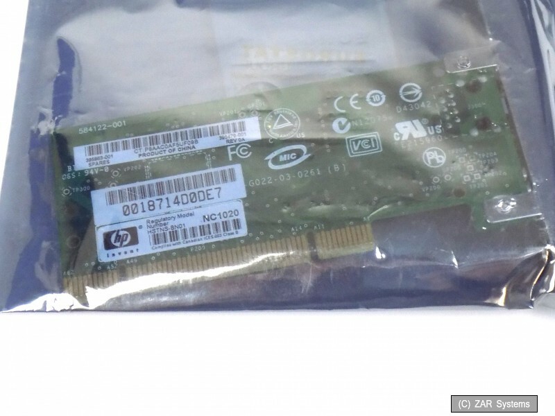 HP 584122-001 395863-001 RP000104415 NC1020 GIGABIT SERVER ADAPTER PCI, NEW