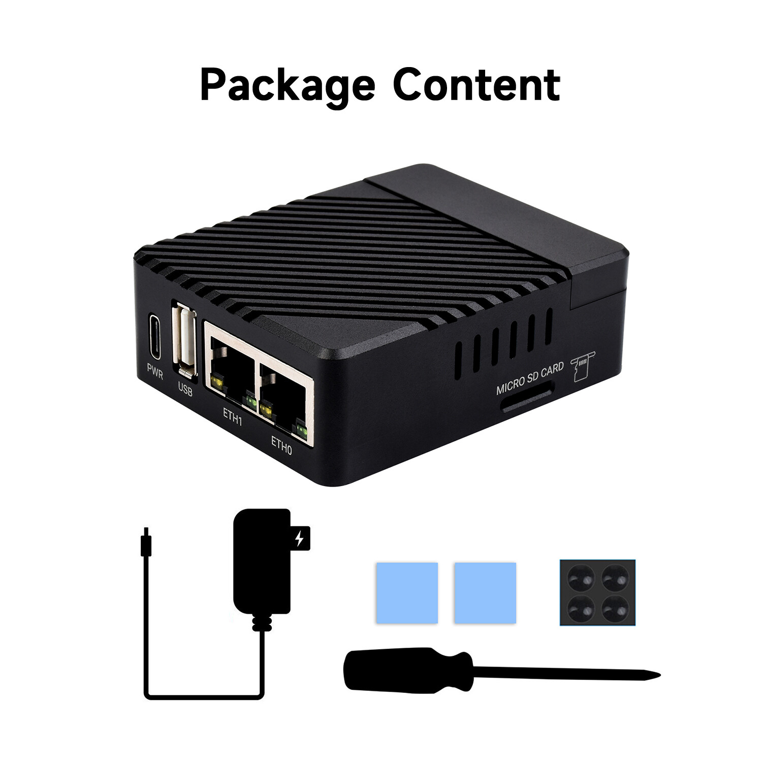 Waveshare Mini Dual Gigabit Ethernet Base Board Designed for Raspberry Pi CM4