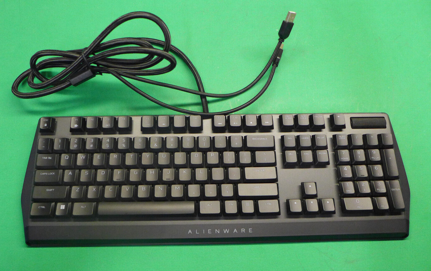 GENUINE Alienware Low Profile RGB Mechanical Dark Gaming Keyboard AW510K 77N8D