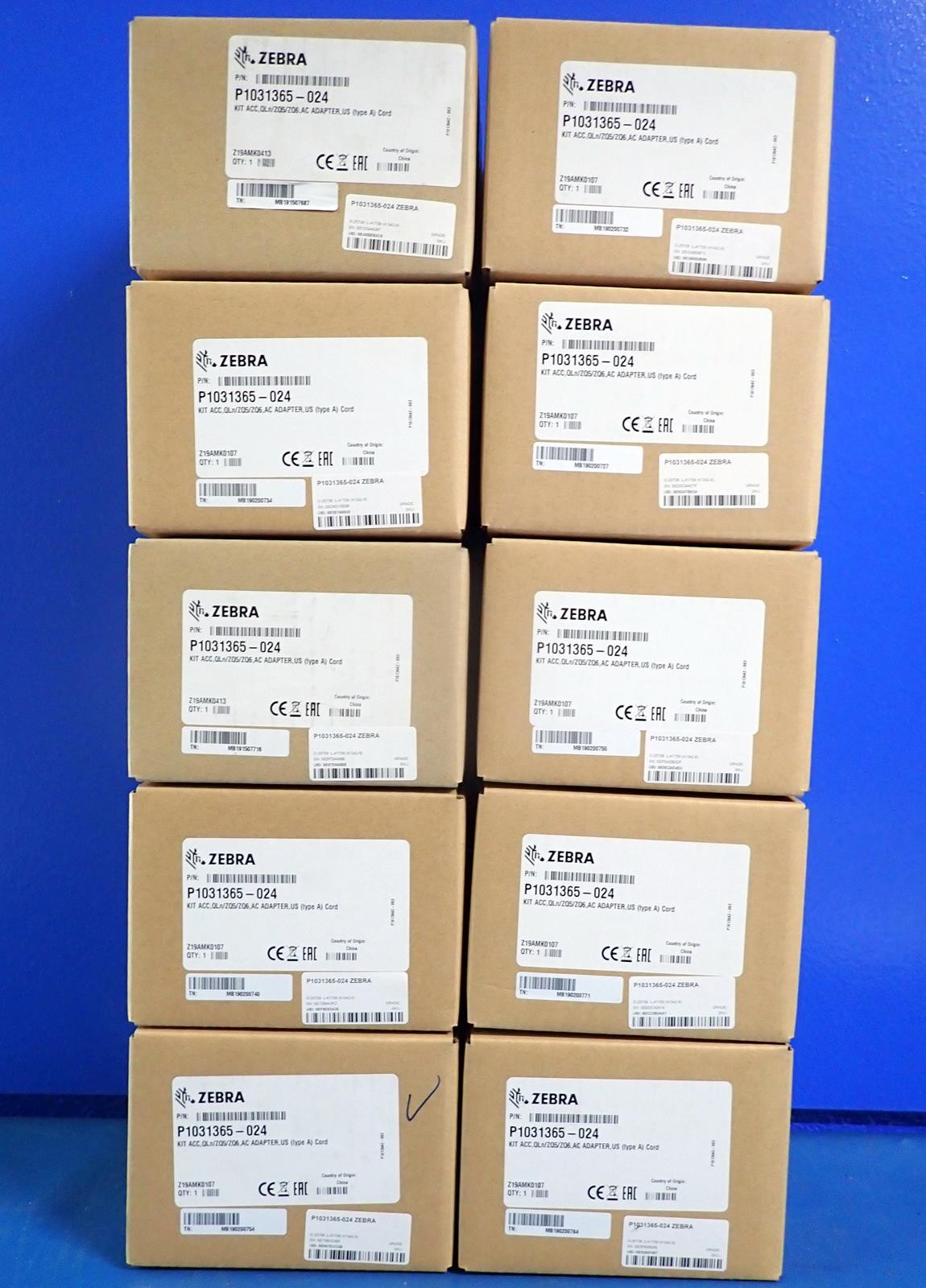 Zebra P1031365-024 QLn ZQ5 QZQ6 AC Adapter w/ US Power Cord | NEW Genuine .