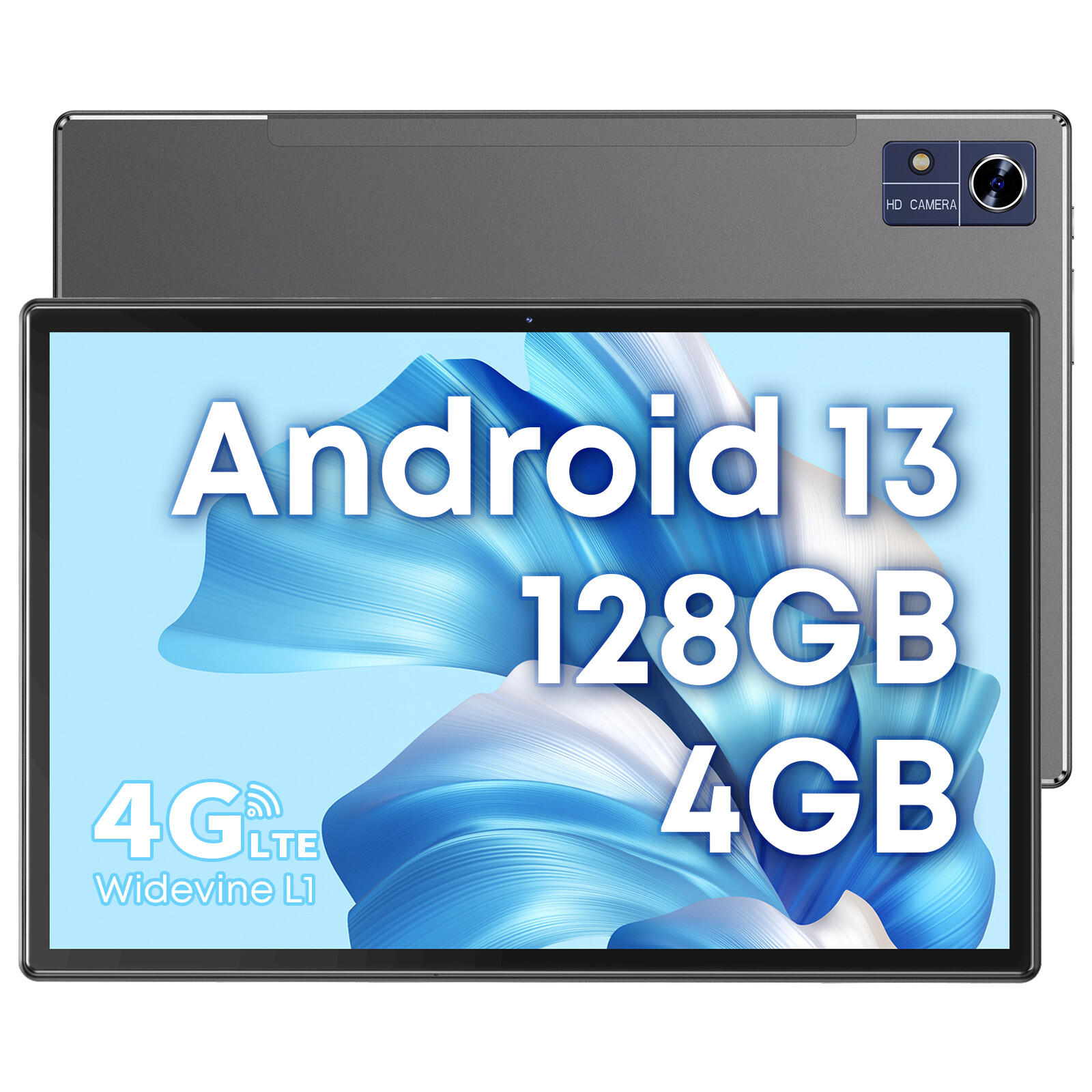 CHUWI 10.1'' Android 13 Tablet 128GB Octa Core up to 2.6Ghz Tablet 4G LTE