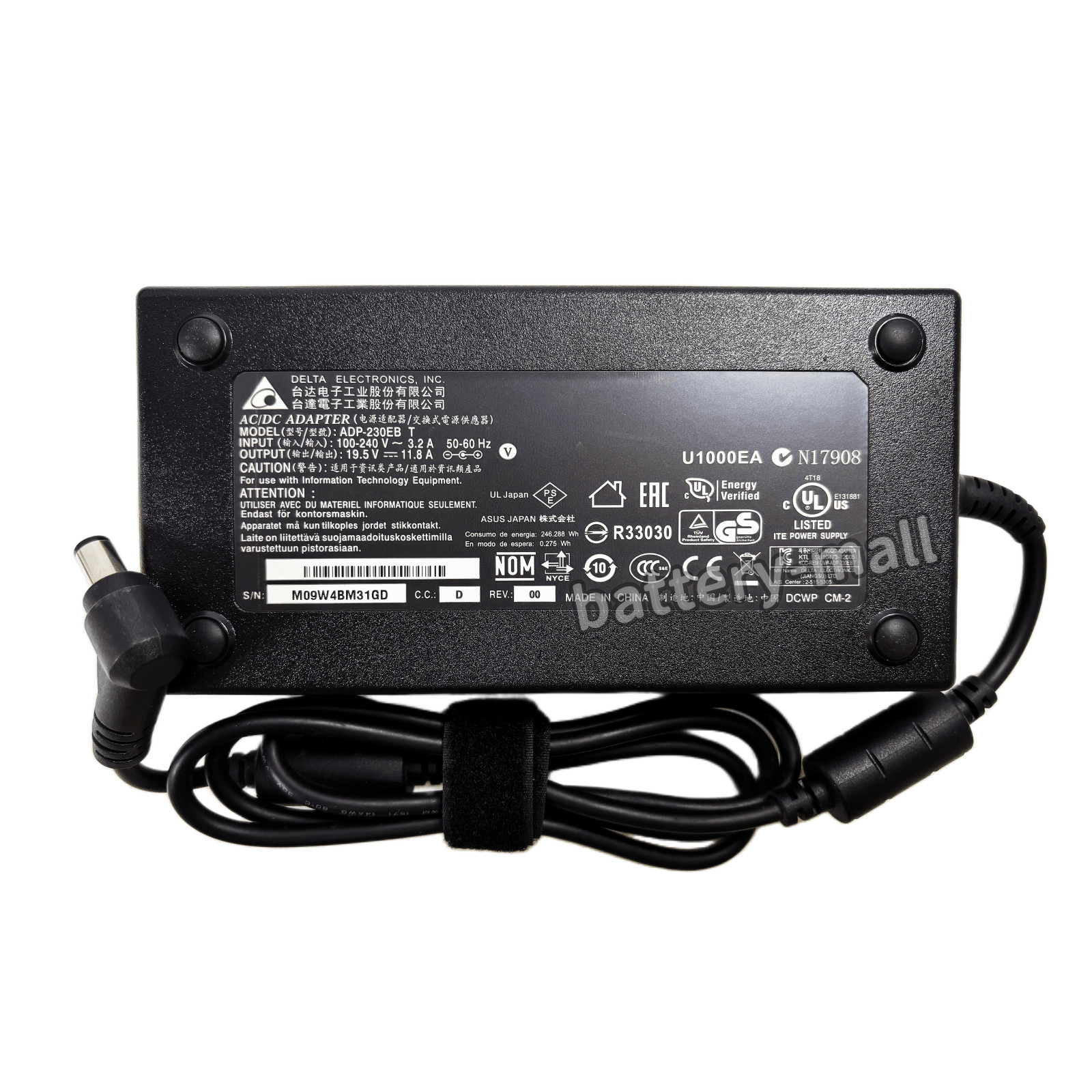 New  Original 230W ADP-230EB T AC Adapter Charger For MSI GE75 RAIDER 10SE-482