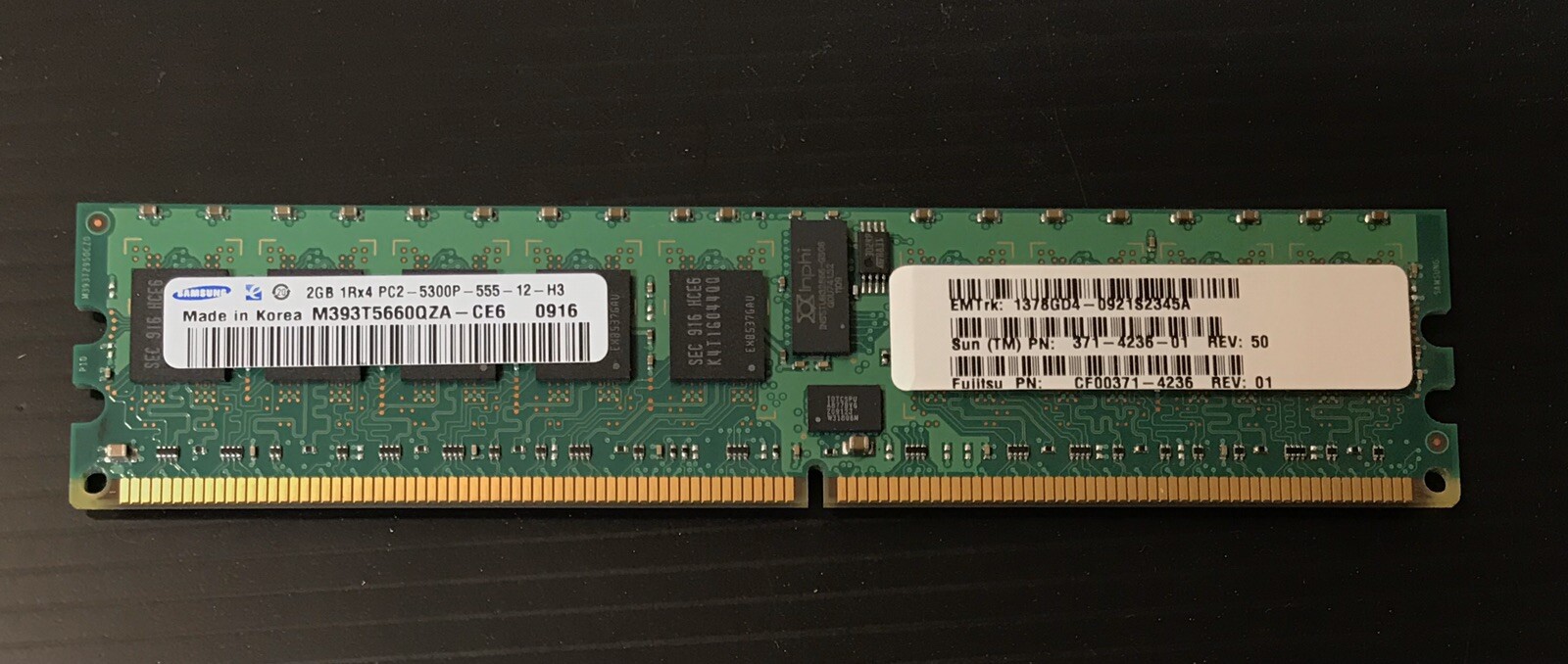 Sun 371-4236 2Gb Memory DIMM for SPARC Enterprise M5000 Server M393T5660QZA-CE6