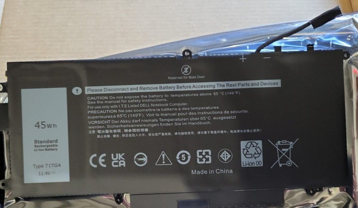 71TG4 11.4V 45Wh/ 4-Cell Laptop Battery Compatible with Dell Latitude 