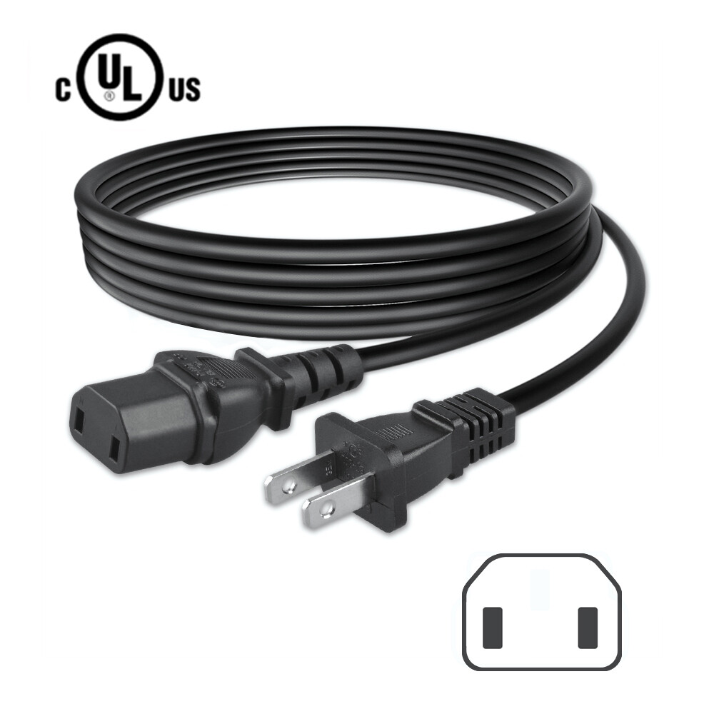 UL 2-Prong AC Power Cord for Earthquake Minime P-8 P-10 P-12 & P-2515 subwoofers