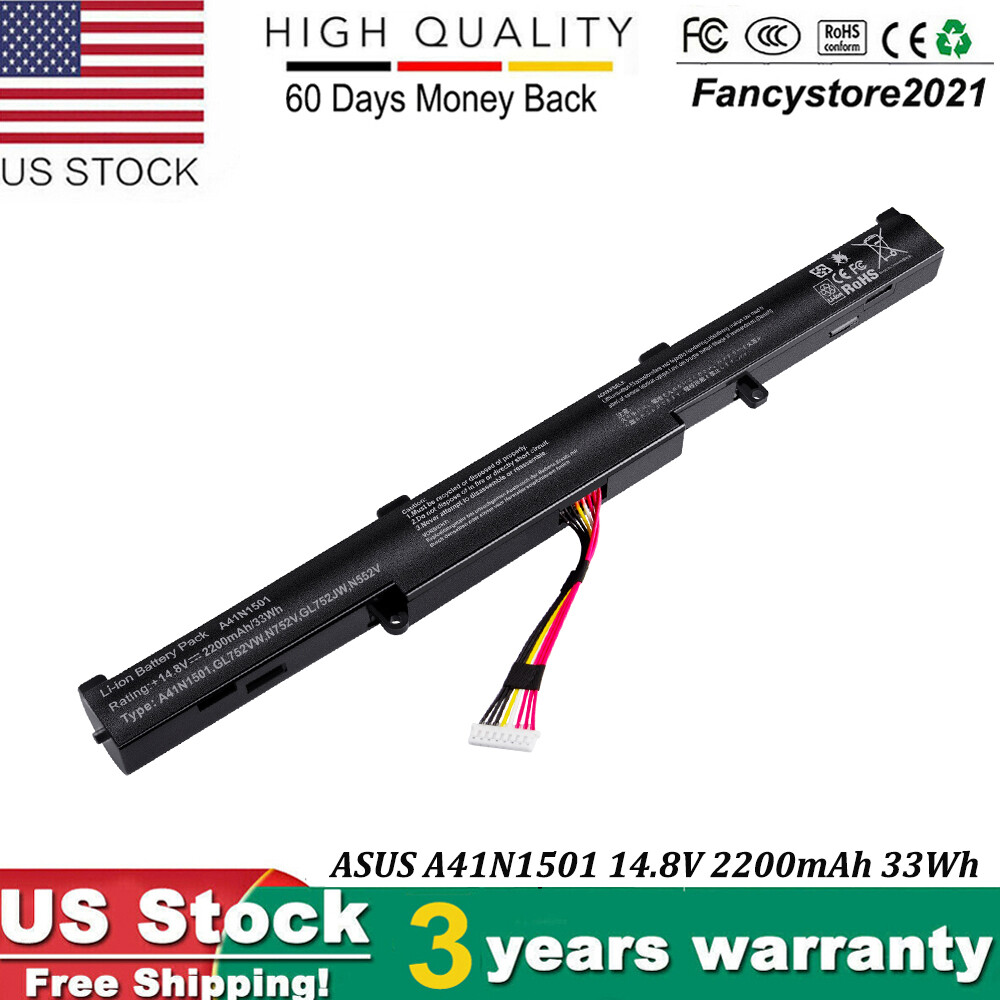 New Brand Battery A41N1501 For ASUS N552V N552VW N752 N752V N752VW GL752 GL752V