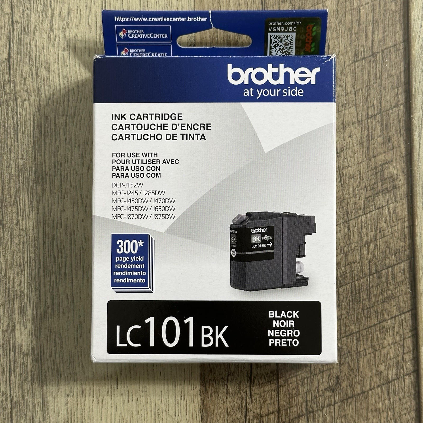 Genuine Brother LC101BK Black Ink Cartridge Exp 9/2024 Sealed Original Package