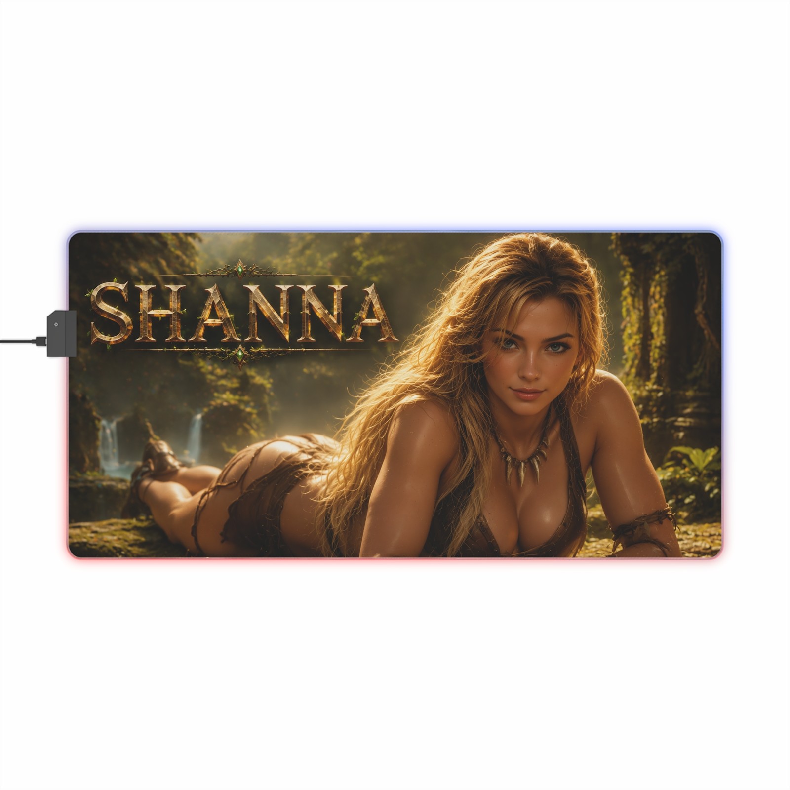 RGB Gaming Playmat Shanna LED Mouse Pad Keyboard Desk Mat Gamer Gift