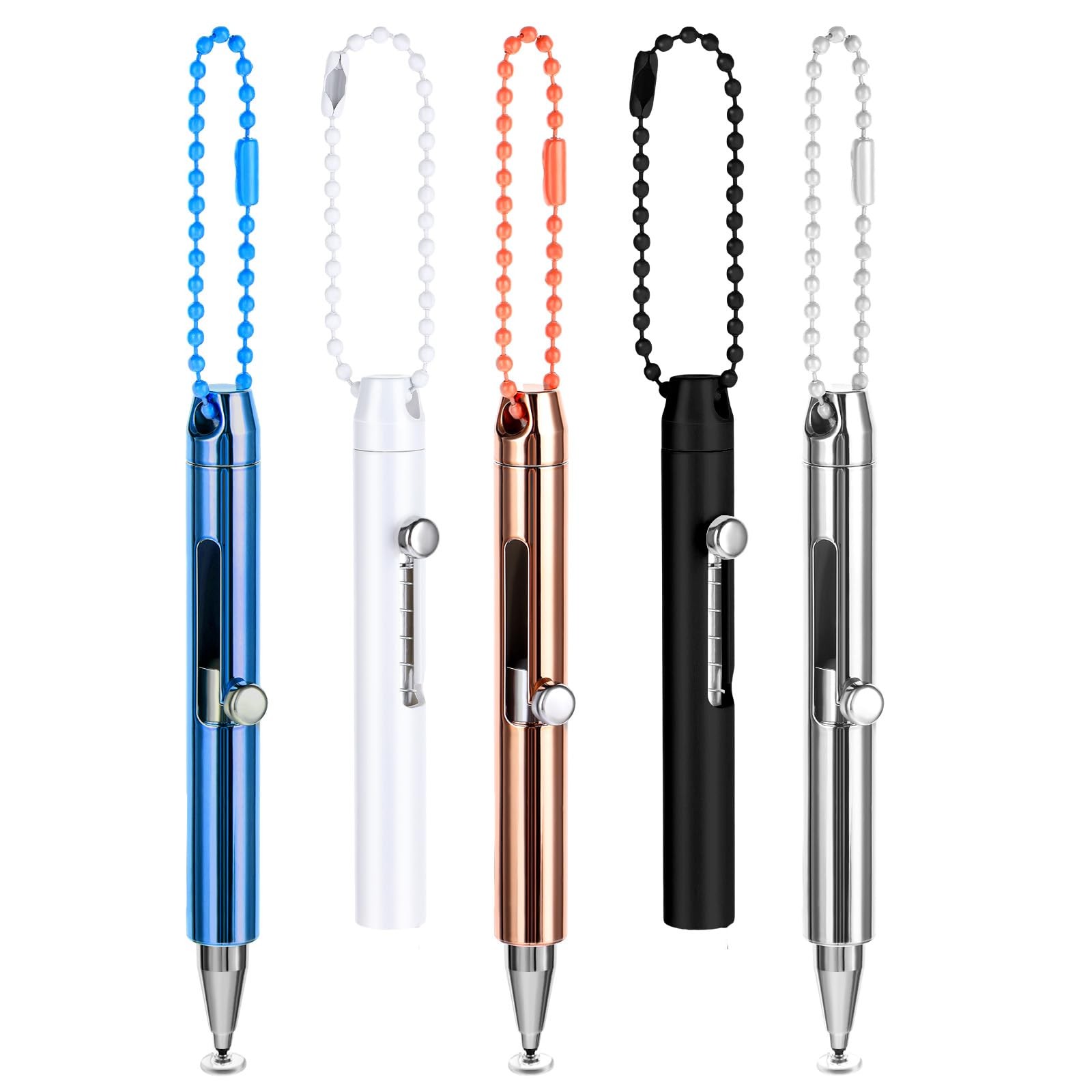 Mabor 5 Pack Stylists Pens for milky white, rose gold, black, blue, silver