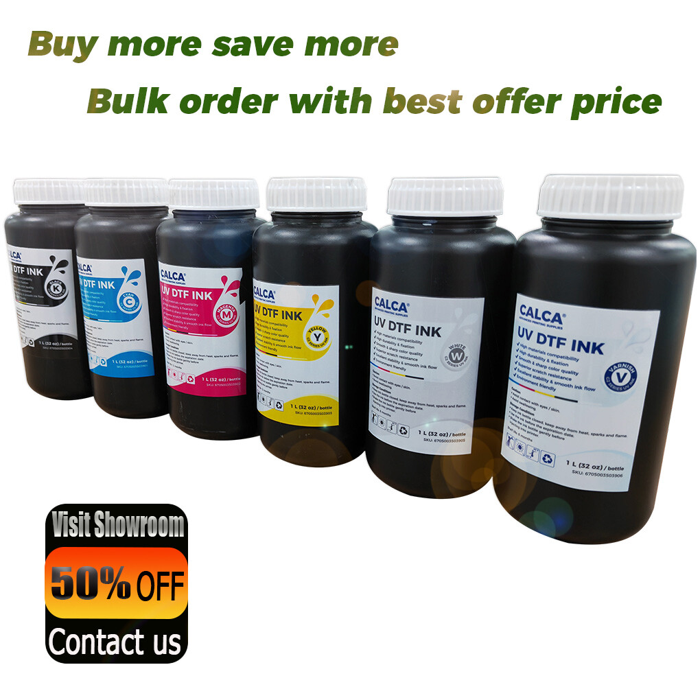 CALCA 1000ml UVDTF Ink For Printheads For Crystal Label Sticker Printing