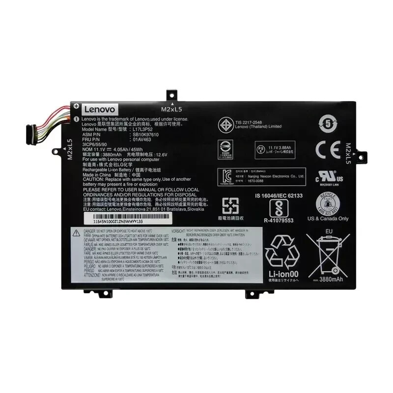 OEM L17L3P52 45W Battery For Lenovo ThinkPad L480 L490 L580 L590 L14 L15 01AV463