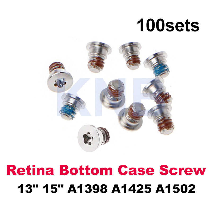 100sets/lot New For MacBook Pro Retina A1398 A1425 A1502 Bottom Screw Screws