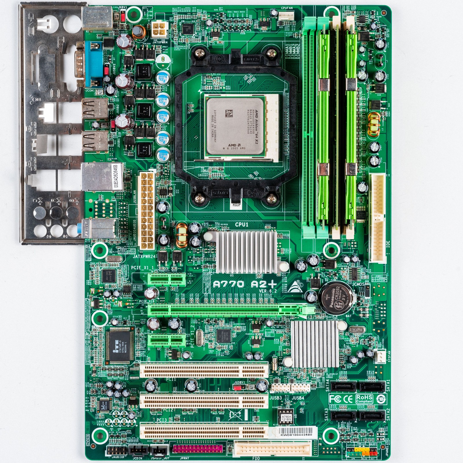 Biostar A770 A2+ AM2+ ATX Motherboard DDR2 AMD Athlon 64 4400+ Retro Gaming IDE