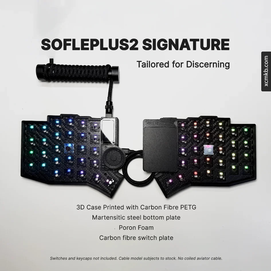 Sofle Plus 2 Signature, Split Ergonomic Keyboard w/ Trackpad + MX Switch Hotswap