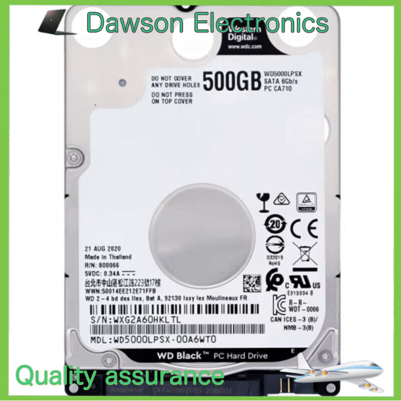 WD Black WD5000LPSX 500GB 7200 RPM 6.0Gb/s SATA 2.5" Internal HDD Hard Drive