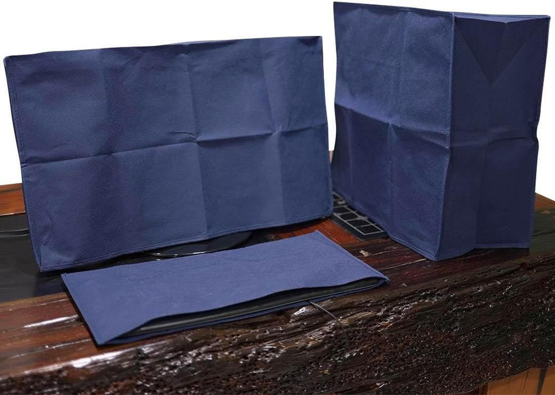 3Pcs Computer Dust Cover Set - Monitor + Keyboard Case Dust Proof Computer Co...