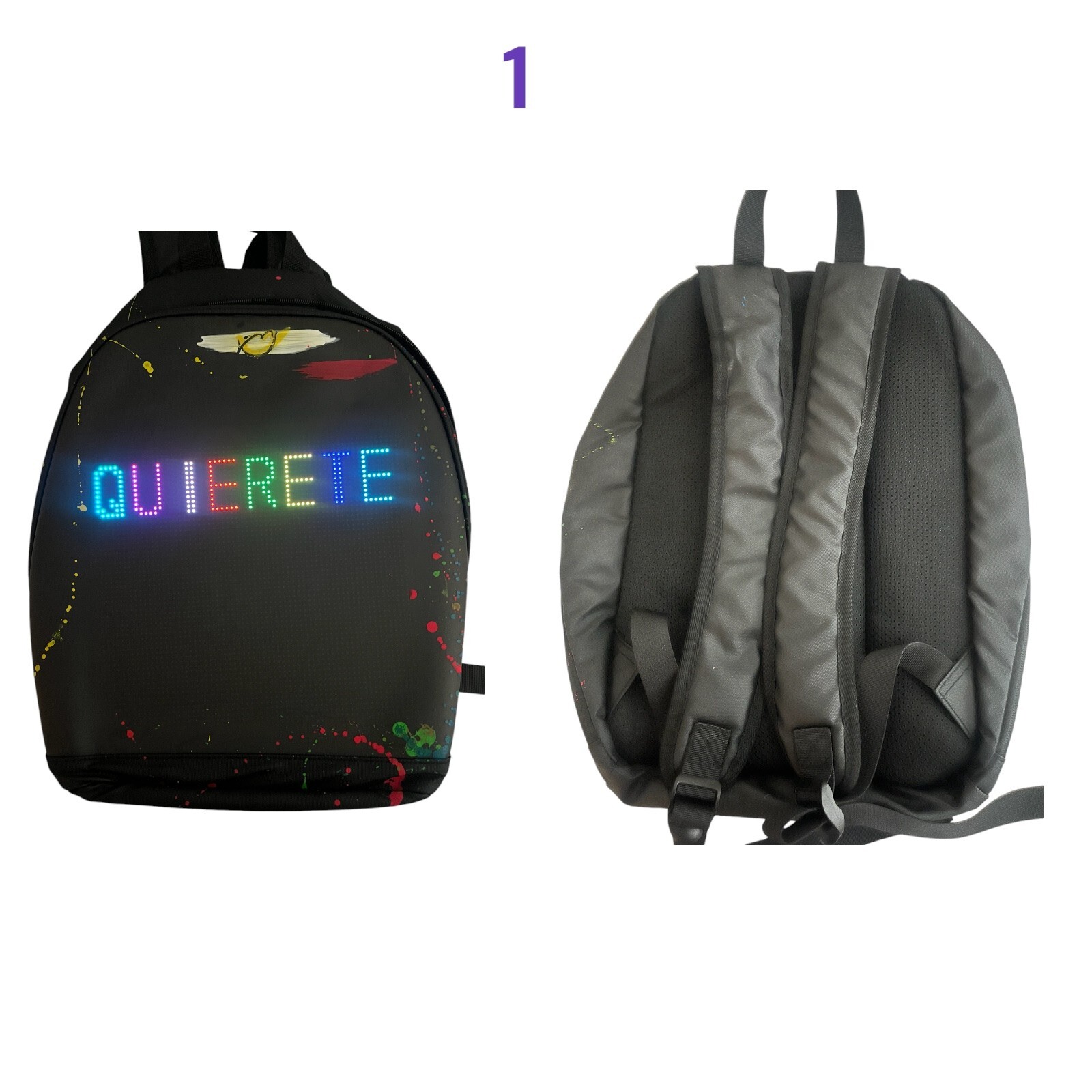 LED Screen Backpack with App Control – Customizable Designs – 15″–16″ Lapto