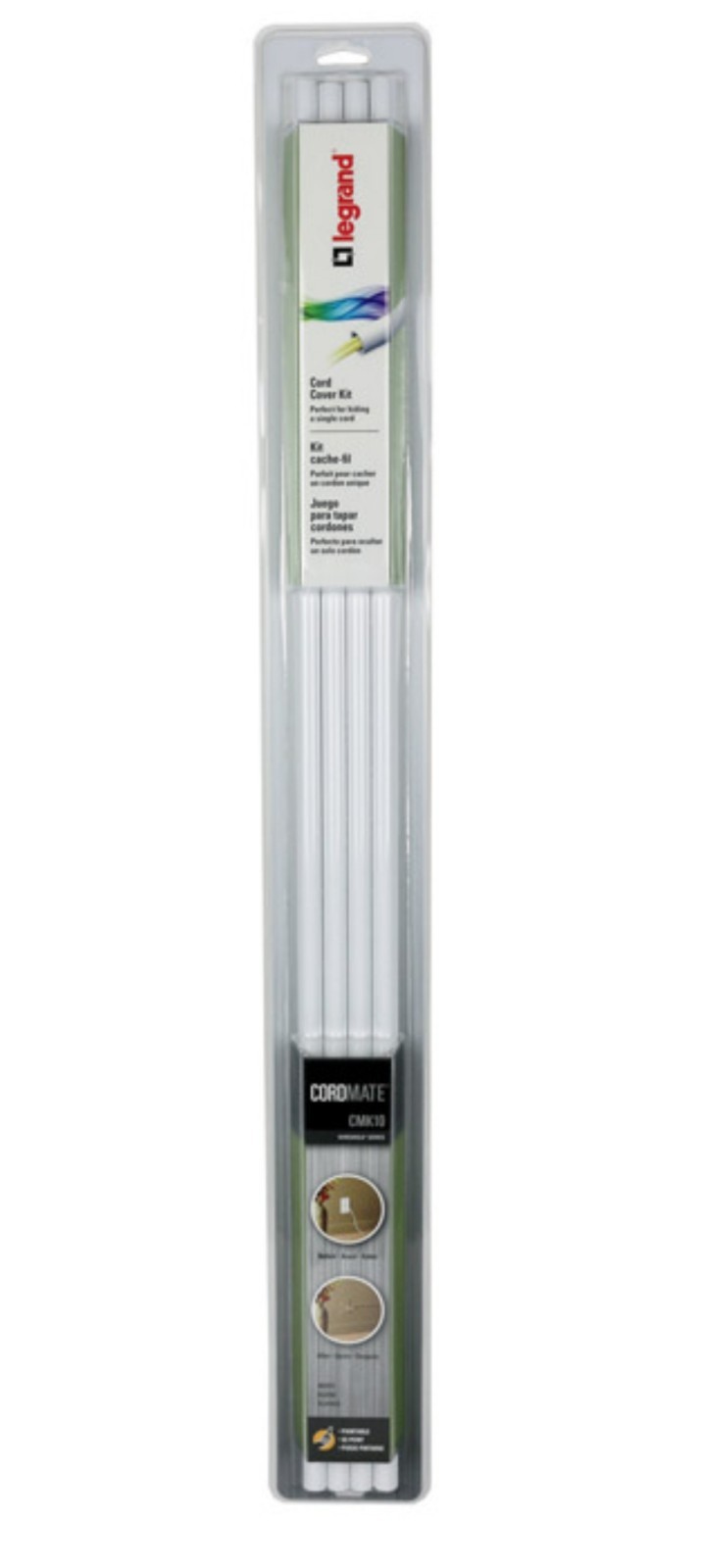 Legrand WMC501 CordMate II Cord Cover Kit 4 pcs 30”x 1”