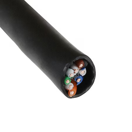 Genspeed 7136100 Data Lan Cable, 6, 23 Awg, 50 Ft, Black