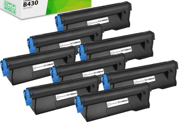 8 x Black High Yield Toner for Oki B420 B430 B440 MB460 Printer 43979201
