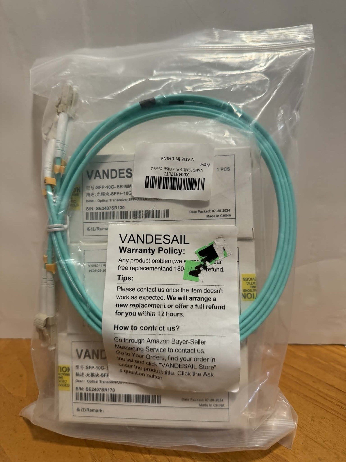 VANDESAIL 6 Pcs 10GBase-SR SFP+ LC Transceiver